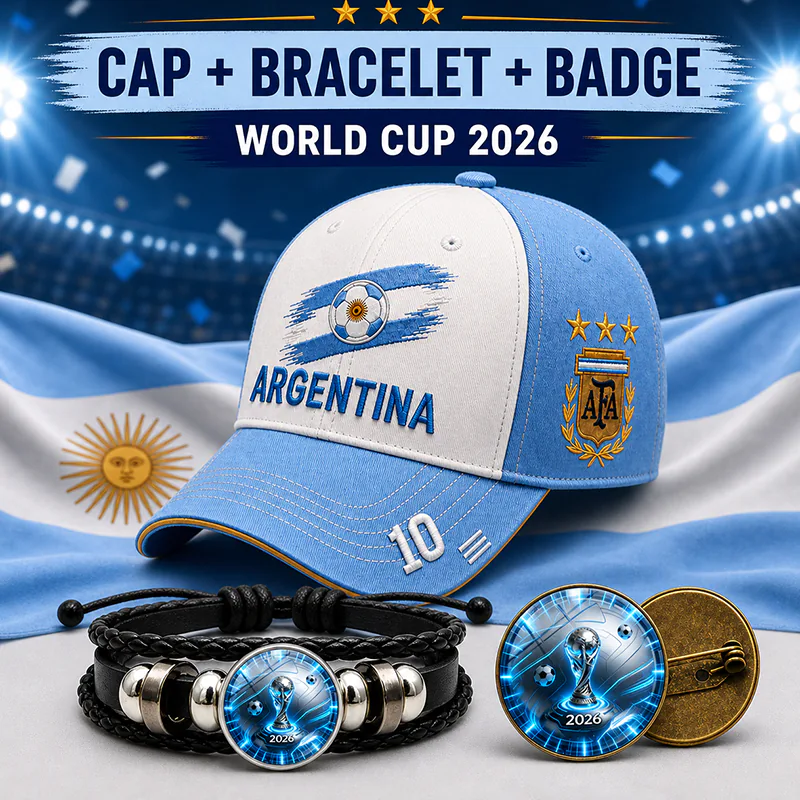 CP1326-1 CP1326 Argentina Cap Bracelet Badge Combo Set - Image 1