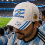 CP1329-S Argentina Football Fan Premium Embroidery Cap - Image 3